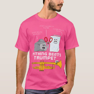 Schere Stein Papier Nichts schlägt Trompete T-Shirt