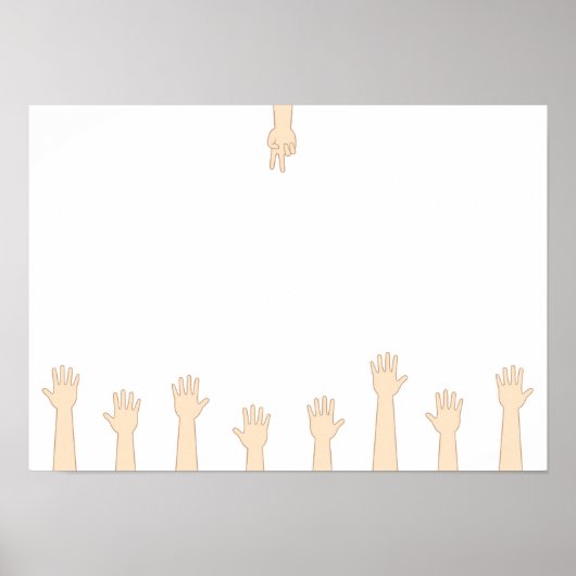 Schere, Stein, Papier Poster (Vorne)