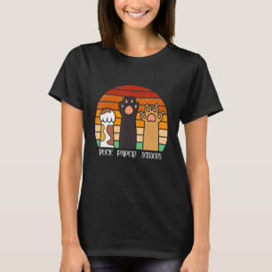 Schere Stein Papier Spiel Kitten Liebhaber Tier Pf T-Shirt