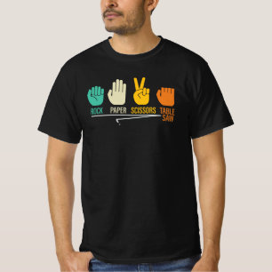 Schere Stein Papier Tischkreissäge Zimmermann Zita T-Shirt