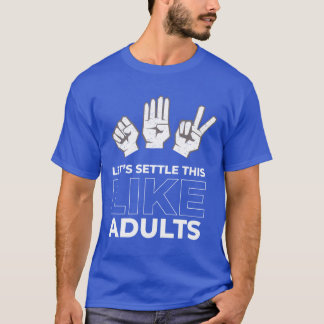 Schere, Stein, Papier wie Erwachsene retro T-Shirt