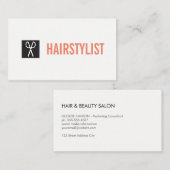 Schere/Symbol/Friseurin Visitenkarte (Vorne/Hinten)