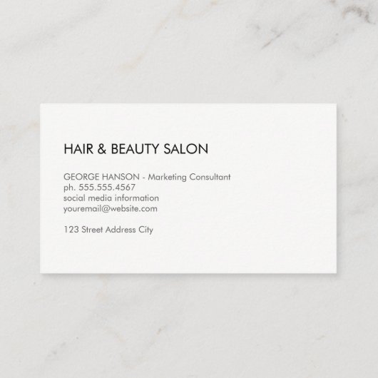 Schere/Symbol/Friseurin Visitenkarte (Rückseite)