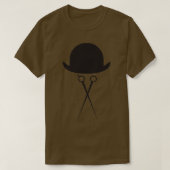 Schere und Bowlerhut T-Shirt (Design vorne)