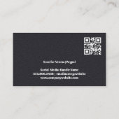 Schere und Kamm | Aquarellgoldfolie Visitenkarte (Rückseite)