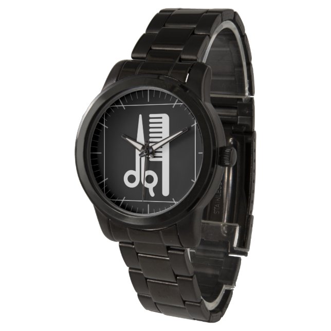 Schere und Kamm Armbanduhr (Schrägansicht)