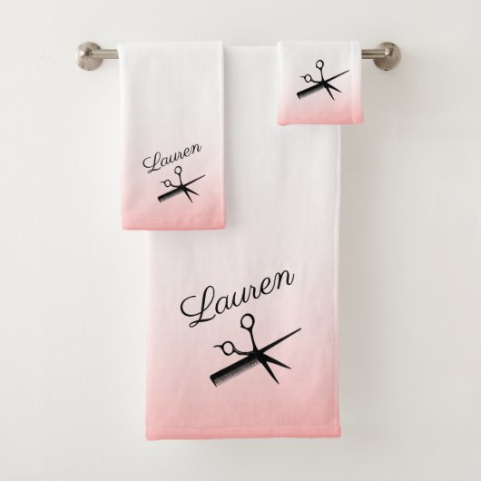Schere und Kamm Badhandtuch Set (Insitu)