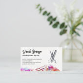 Schere und Kamm | Hair Stylist Visitenkarte (Stehend Vorderseite)