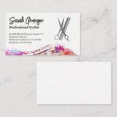 Schere und Kamm | Hair Stylist Visitenkarte (Vorne/Hinten)