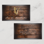 Schere und Kamm | Holz Visitenkarte (Vorne/Hinten)