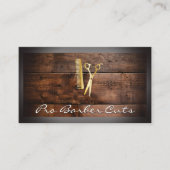 Schere und Kamm | Holz Visitenkarte (Vorderseite)