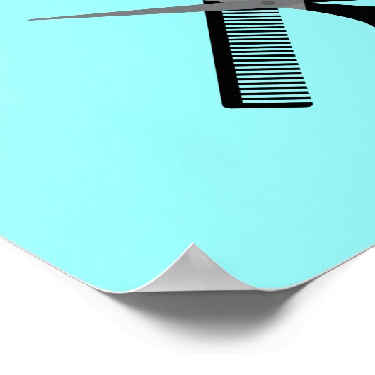 Schere und Kamm Poster (Ecke)