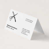 Schere und Kamm | Rainbow Irisierender Hintergrund Visitenkarten (Rückseite)