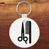 Schere und Kamm Schlüsselanhänger (Vorderseite)