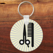 Schere und Kamm Schlüsselanhänger (Vorderseite)