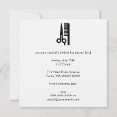 Schere und Komb Einladung (Vorderseite)