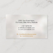 Schere und Schmetterlinge Wasserfarbe und Gold Visitenkarte (Rückseite)