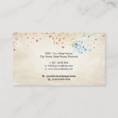 Schere und Schmetterlingsfarbe Visitenkarte (Rückseite)