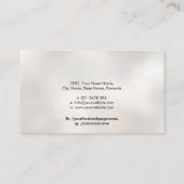 Schere und Schmetterlingsschwarz Visitenkarte (Rückseite)