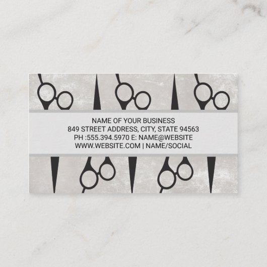 Schere Visitenkarte (Rückseite)