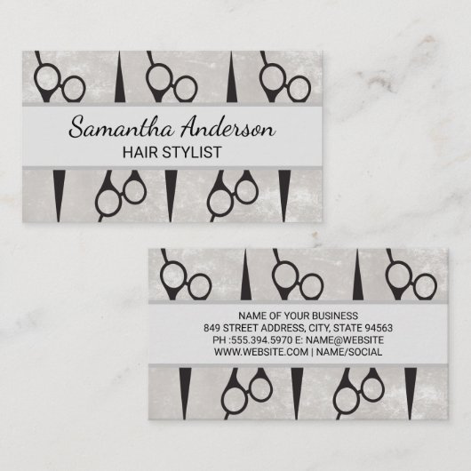 Schere Visitenkarte (Vorne/Hinten)