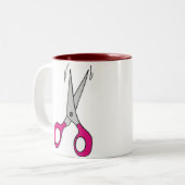 Schere Zweifarbige Tasse (Vorderseite Links)