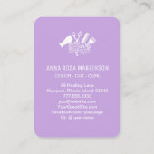 *~* Scheren Comb-Blume Pinselstriche    Regenbogen Visitenkarte (Rückseite)