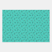 Scheren & Combs Aquamarine Hair Stylist-Muster Geschenkpapier Set (Vorderseite 3)