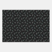 Scheren & Combs Aquamarine Hair Stylist-Muster Geschenkpapier Set (Vorderseite 2)