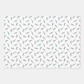 Scheren & Combs Aquamarine Hair Stylist-Muster Geschenkpapier Set (Vorderseite)