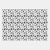 Scheren & Combs Haar Stylist-Muster Geschenkpapier Set (Vorderseite 3)