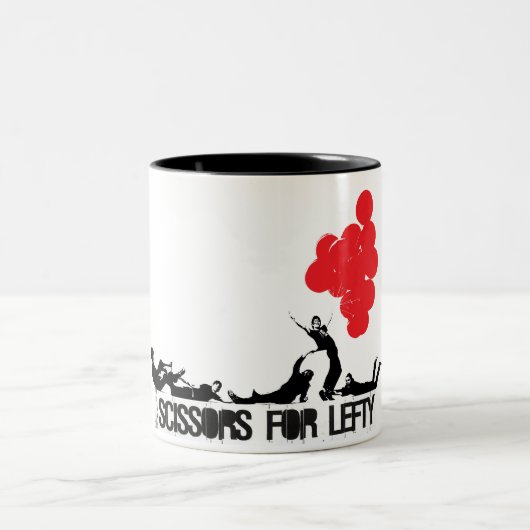 Scheren für linkes zweifarbige tasse (Mittel)