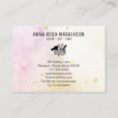 *~* Scheren Haartrockner für Herz-Glitzer AP6 Visitenkarte (Rückseite)