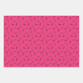 Scheren & Kombs rosa Haare Gestaltungsmuster Geschenkpapier Set (Vorderseite 3)