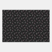 Scheren & Kombs rosa Haare Gestaltungsmuster Geschenkpapier Set (Vorderseite 2)