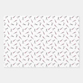 Scheren & Kombs rosa Haare Gestaltungsmuster Geschenkpapier Set (Vorderseite)