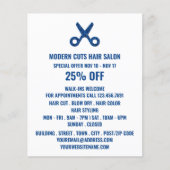 Scheren-Logo, Haarstylistin, Haarsalonwerbung Flyer (Vorne)