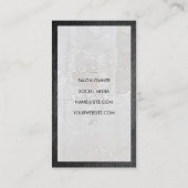 Scheren-Logo | Leder | Stein Visitenkarte (Rückseite)