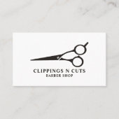 Scheren-Logo, Männerbügel Visitenkarte (Vorderseite)