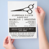 Scheren-Logo, Männerwerbung Flyer (Hand)