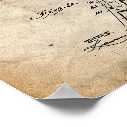 Scheren-Patent Poster (Ecke)