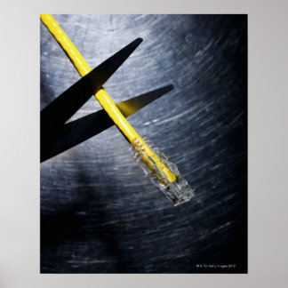 Scheren Schneidekabel für Ethernet Poster