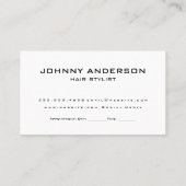 Scheren und Buttone | ROSE | STYLIST Terminkarte (Rückseite)