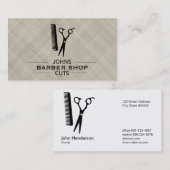 Scheren und Kissen mit Trennflächen (texturierte G Visitenkarte (Vorne/Hinten)