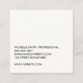 Scherenhalterung / Vintage Textur Quadratische Visitenkarte (Rückseite)