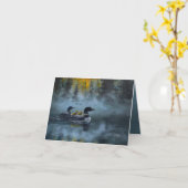 Scherenschnabel-Familienbild Karte (Gelbe Blume)