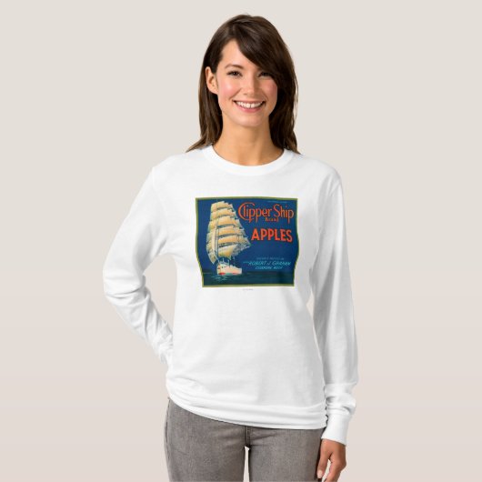 Scherer-Schiff Apple beschriften (Grün) - T-Shirt (Vorne ganz)