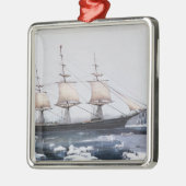 Scherer-Schiff "rote Jacke " Silbernes Ornament (Links)