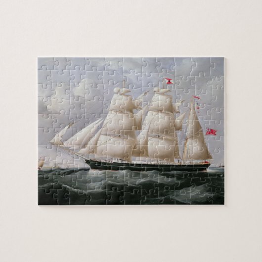 SchererBarque "Procymatia" vor Dover (Öl auf canv Puzzle (Horizontal)