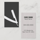 Scherfriseur-/-Cosmetologist-Visitenkarte (grau) Visitenkarte (Vorne/Hinten)